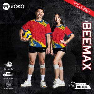 Áo Bóng Chuyền ROKO BEEMAX Màu Đỏ – Năng Lượng & Phá Cách
