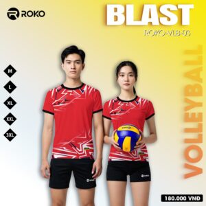 Áo đấu bóng chuyền ROKO VLB-03 - Màu đỏ năng động