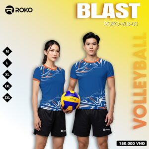 Áo bóng chuyền ROKO BLAST ROKO-VLB-03 màu xanh dương