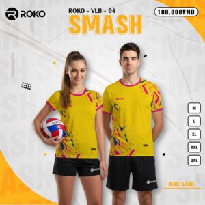 Áo Bóng Chuyền ROKO VLB-04 Smash Màu Vàng Năng Động