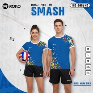 Áo Bóng Chuyền ROKO VLB - 04 Màu Xanh Bích Năng Động