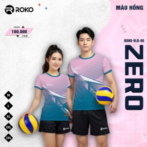 Áo Thể Thao ROKO VLB-05 Hồng Phối Xanh – Năng Động & Cá Tính Unisex