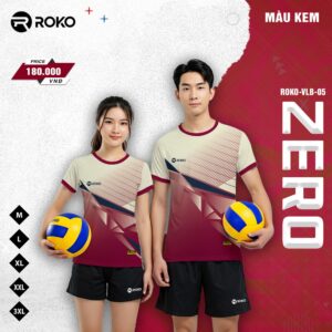 Áo thể thao ROKO ZERO VLB-05 màu kem - Năng động & hiện đại