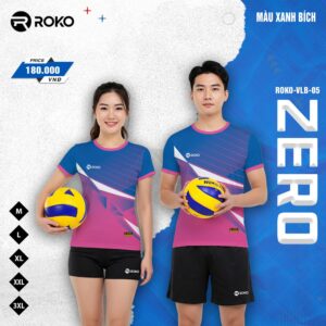 Áo Bóng Chuyền ROKO-VLB-05 Màu Xanh Bích