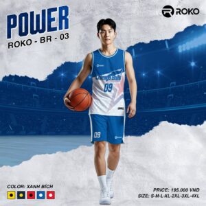 Áo Bóng Rổ ROKO Burst Màu Xanh Bích - Năng Động & Thoải Mái Tối Ưu