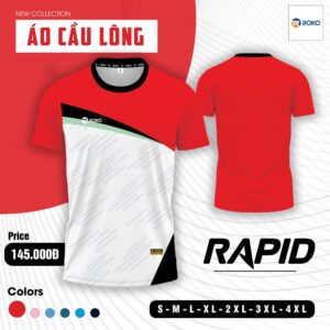 Áo cầu lông ROKO RAPID màu đỏ - Năng động & Cá tính