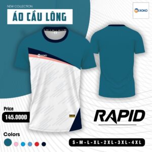 Áo cầu lông ROKO RAPID - Xanh Lý Năng Động