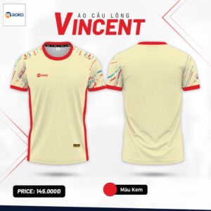 Áo Cầu Lông Roko Vincent Màu Kem