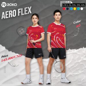 Áo Cầu Lông Roko AERO FLEX Đỏ Năng Động