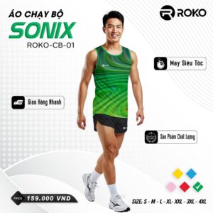 Áo Chạy Bộ SONIX ROKO-CB-01 Màu Xanh Lá