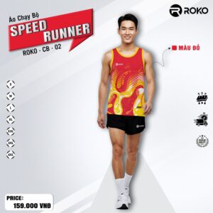 Áo chạy bộ ROKO CB-02 SPEED RUNNER – Màu đỏ nổi bật