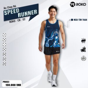 Áo Chạy Bộ ROKO CB-02 - Tím Than Năng Động