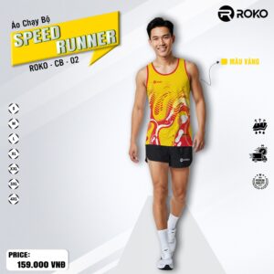Áo Chạy Bộ ROKO SPEED RUNNER Vàng Năng Động - ROKO-CB-02