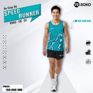 Áo Chạy Bộ ROKO SPEED RUNNER Xanh Ngọc