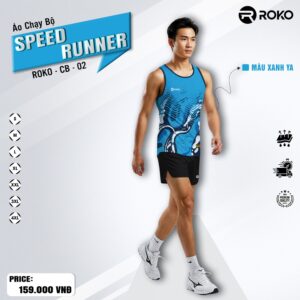 Áo chạy bộ ROKO SPEED RUNNER CB-02 - Màu xanh ya