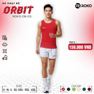 Áo Chạy Bộ ROKO ORBIT – Đỏ Năng Động | ROKO-CB-03