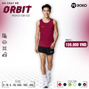 Áo chạy bộ nam ROKO ORBIT ROKO-CB-03 màu đỏ đô