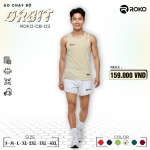Áo Chạy Bộ ORBIT ROKO-CB-03 Màu Vàng Kem – Thoáng Khí, Trẻ Trung & Năng Động