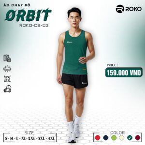 Áo chạy bộ ROKO ORBIT ROKO-CB-03 màu xanh ngọc lục bảo