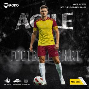 Áo Không Logo ROKO Agile Vàng – Năng Động & Chuyên Nghiệp
