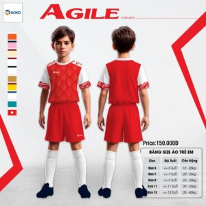 Đồ Thể Thao Trẻ Em Agile For Kid Màu Đỏ - Trắng Năng Động