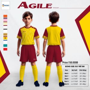 Bộ Đồ Thể Thao Trẻ Em Agile for Kid - Vàng Tươi Năng Động