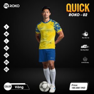 ROKO QUICK - 02 | Bộ đồ thể thao màu vàng năng động - Không logo