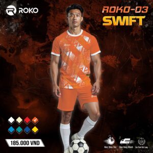 Áo Bóng Đá ROKO-03 SWIFT Màu Cam - Tỏa Sáng Năng Lượng Sân Cỏ