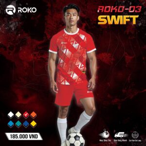 Áo bóng đá ROKO-03 SWIFT màu đỏ – Năng động, mạnh mẽ và thời thượng