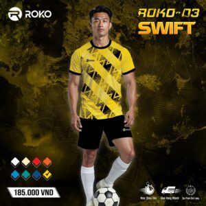 Áo bóng đá ROKO D3 Swift Vàng – Năng động & Nổi bật trên sân cỏ