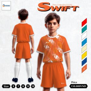 Áo Thể Thao Trẻ Em Roko Swift Màu Cam Năng Động