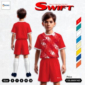 Bộ đồ thể thao trẻ em Swift Roko màu đỏ