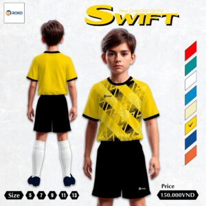 Bộ Quần Áo Thể Thao Trẻ Em Swift Màu Vàng - Đen Năng Động