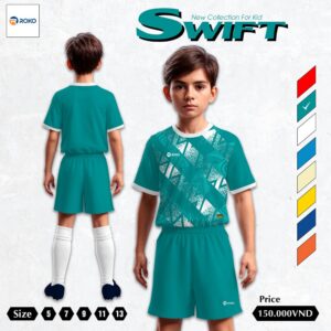 SWIFT Kid – Trang phục thể thao trẻ em màu xanh ngọc