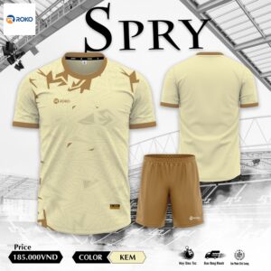 Áo Bóng Đá Roko 04 SPRY Màu Kem – Năng Động & Thoải Mái Tối Ưu