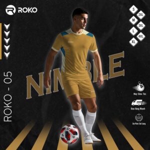 Áo thể thao ROKO-05 Nimble màu vàng đồng – Thiết kế mạnh mẽ, chất liệu cao cấp