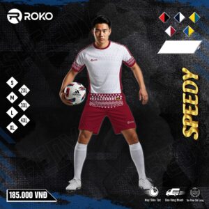 Áo Thể Thao SPEEDY Màu Trắng Đỏ Đô - Phong Cách Năng Động, Hiện Đại