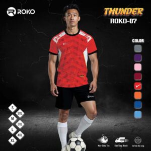 Áo Thể Thao Roko Thunder ROKO-07 Màu Đỏ – Bản Lĩnh Trên Sân Cỏ