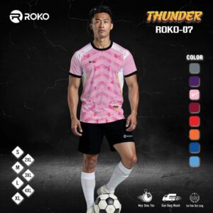 Áo Thể Thao ROKO 07 Thunder Màu Hồng Pastel