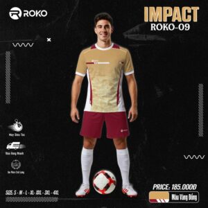 Áo Không Logo ROKO IMPACT 09 Màu Vàng Đồng