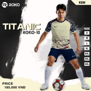 Bộ Quần Áo Thể Thao Roko 10 Titanic Màu Kem - Phong Cách Trẻ Trung Năng Động