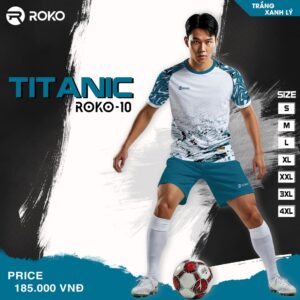 Titanic ROKO-10 Trắng Xanh Lý – Bộ Quần Áo Thể Thao Không Logo Thời Thượng
