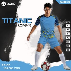 Bộ đồ đá bóng ROKO-10 Titanic - Xanh MC