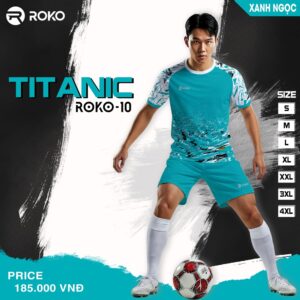 Áo Thể Thao Không Logo Roko 10 Titanic Màu Xanh Ngọc