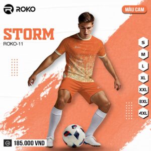 STORM ROKO-11 Cam Năng Động – Bộ Quần Áo Thể Thao Không Logo