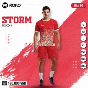 Bộ Quần Áo Thể Thao ROKO STORM ROKO-11 Màu Đỏ Năng Động