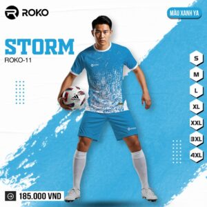 Áo Không Logo ROKO 11 STORM Xanh Ya - Năng Động & Mạnh Mẽ Trên Sân Cỏ
