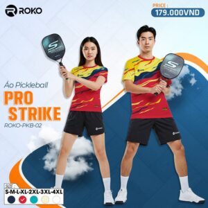 Áo Pickleball ROKO PRO STRIKE Đỏ Rực Năng Động
