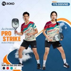 Áo Pickleball Roko Pro Strike Màu Kem Rực Rỡ Năng Động