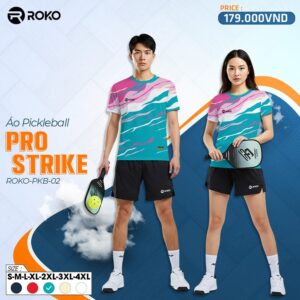 Áo Pickleball ROKO PKB-02 ProStrike màu xanh ngọc